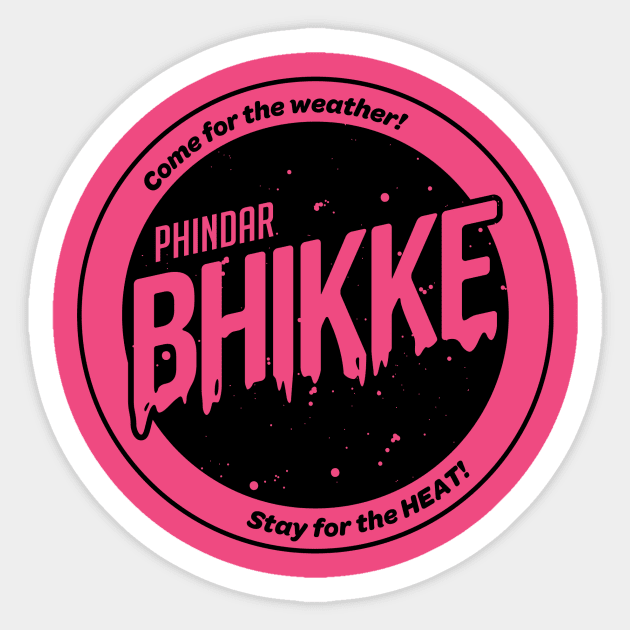 B.H.I.K.K.E. Phindar Black T-Shirt Sticker by One Shot Podcast